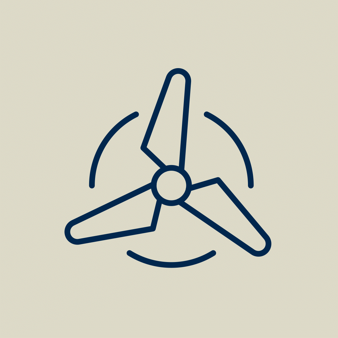 spinning fan outline