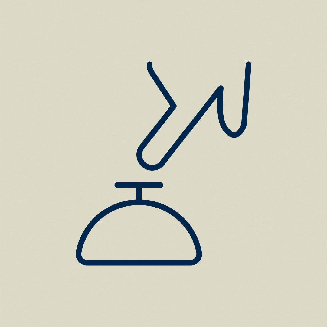 finger pressing bell