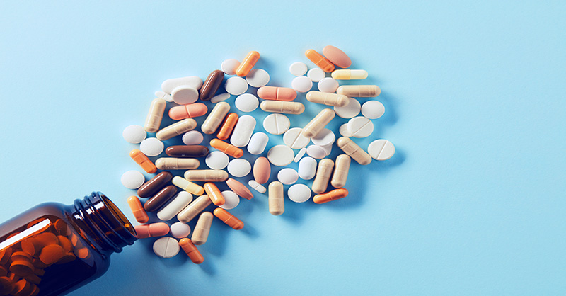 A bottle of pills