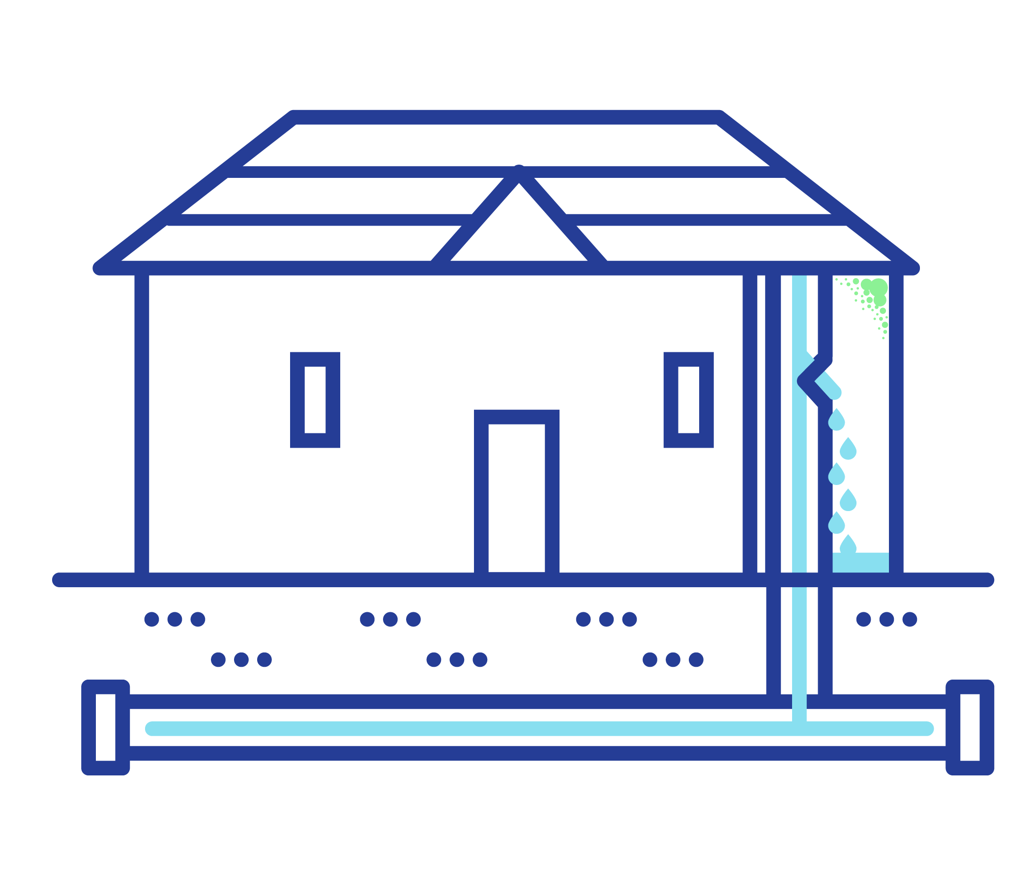 Drywall mold icon graphic
