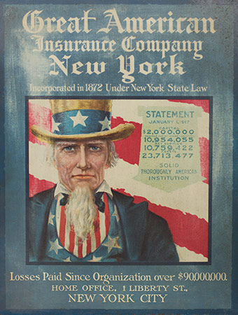 Great American Insurance Company New York - Uncle Sam Poster Great American Insurance Company New York - Uncle Sam Poster