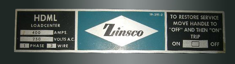 Zinsco plate