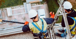 Construction Workers at Dangerous Height