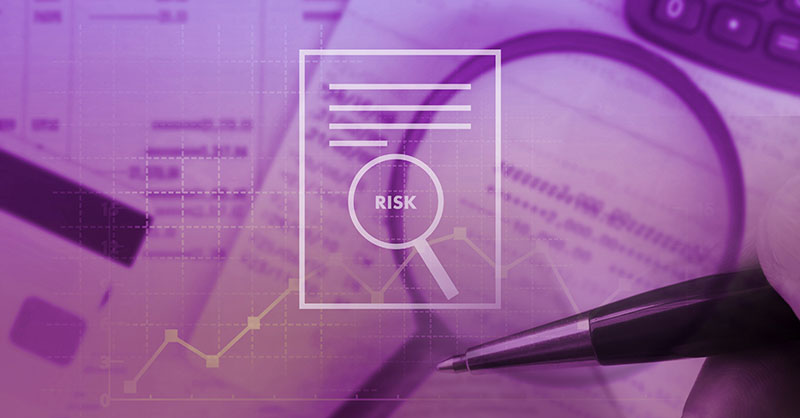 Graphic with risk in a rectangle
