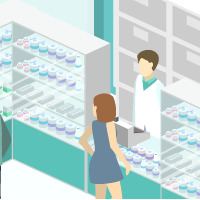 A patient getting medicine from a doctor