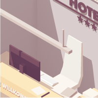 thumbnail of motel front desk