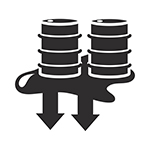 oil barrel spill illustration