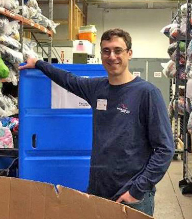 Environmental employee Kevin Rega at Cradles to Crayons