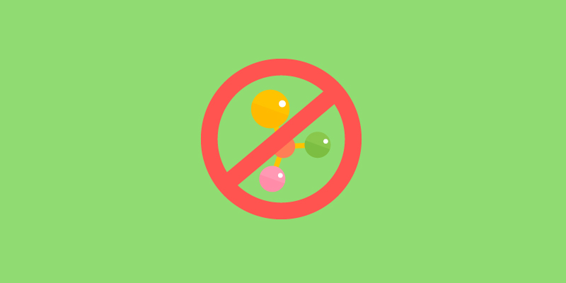 illustartion of chemicals crossed out