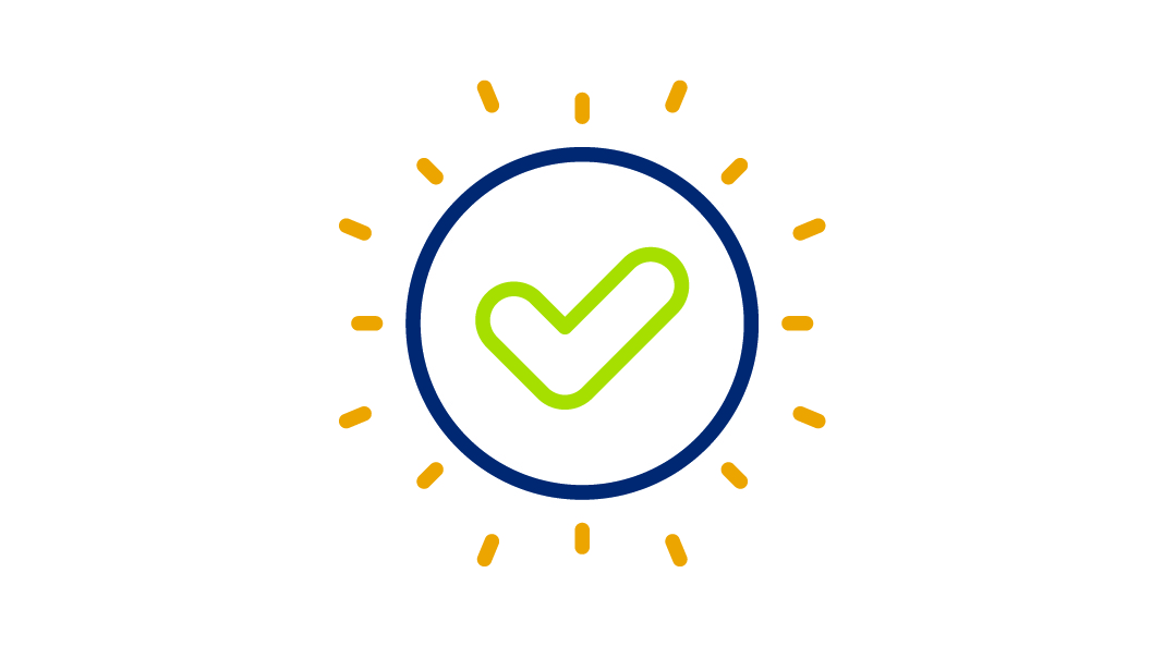 Environmental laws Circle burst with checkmark
