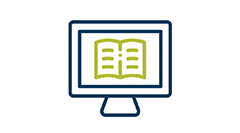 Digital Environmental Insider Book paper in a monitor screen icon
