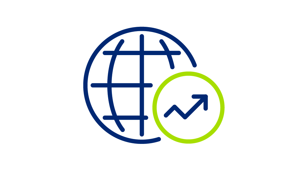 AFG combines underwriters World with up arrow icon