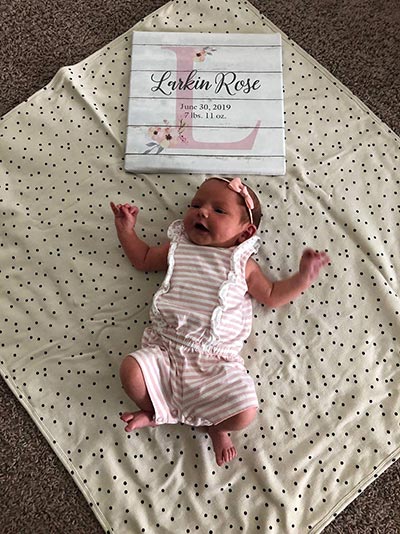 Larkin Rose Chris Koepfer and his wife, Traci, welcomed a baby girl – Larkin Rose Koepfer