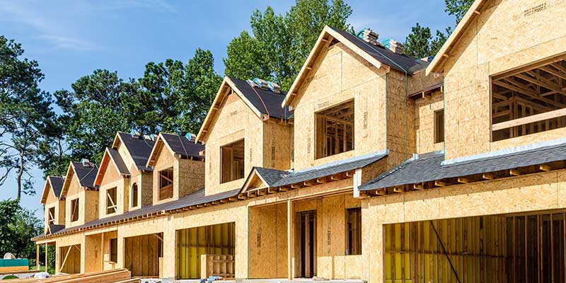 Homes being built