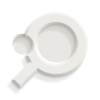 magnifying glass embossed